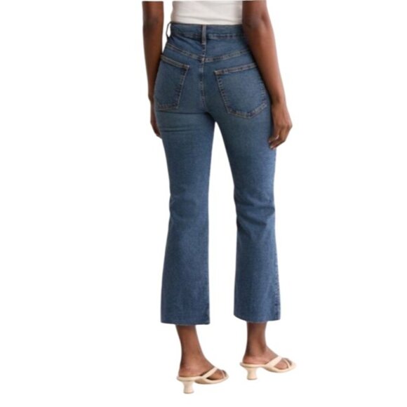 NEW Etica Denim Anya High Rise Modern Flare Jeans Northport Size 32‎ Raw Hem - Picture 6 of 16